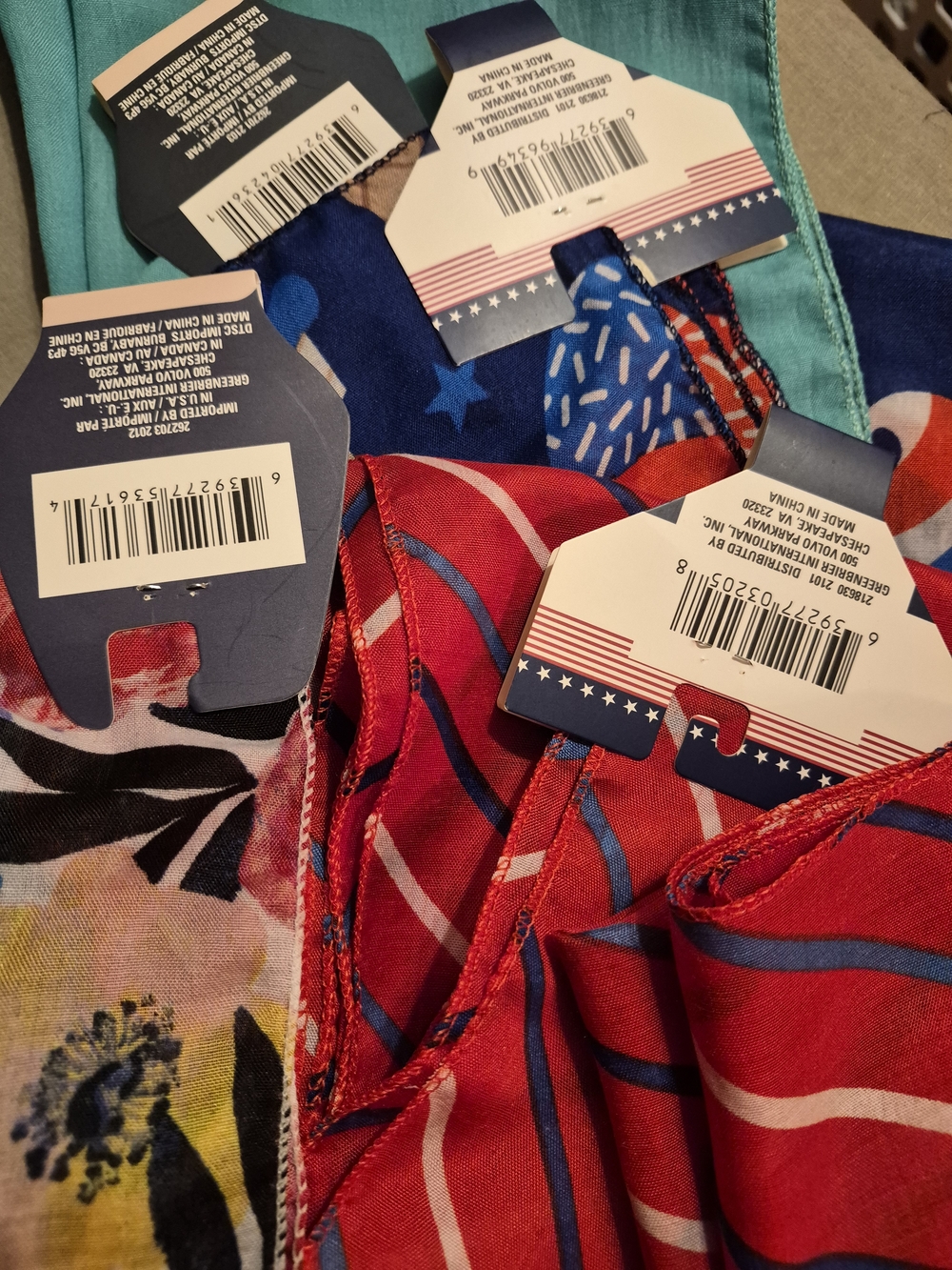 Juncture Women’s Multi- Color Lightweight Scarves Size  63 X 13"